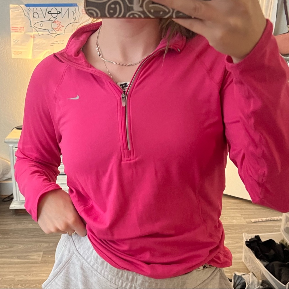 Women’s Pink Nike half zip
